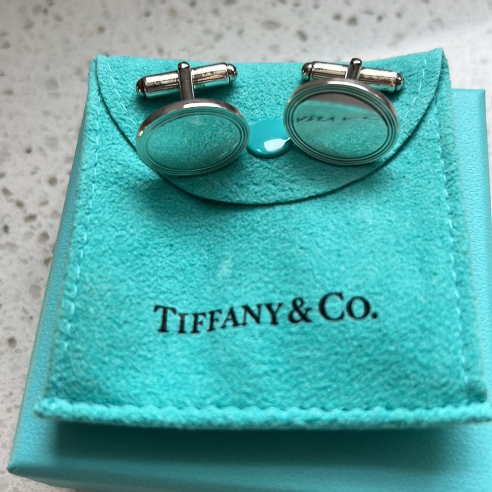 NEW Tiffany & Co. Sterling Silver Cuff Links - Picture 5 of 6
